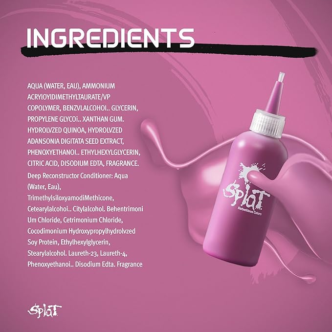 Splat Midnight Rosetta Semi Permanent Hair Dye Kit for Blondes, 1 Application, Includes Deep Reconstructor Conditioner, Lasts 30 Washes, No Bleach Required, Vegan & Cruelty Free Hair Color