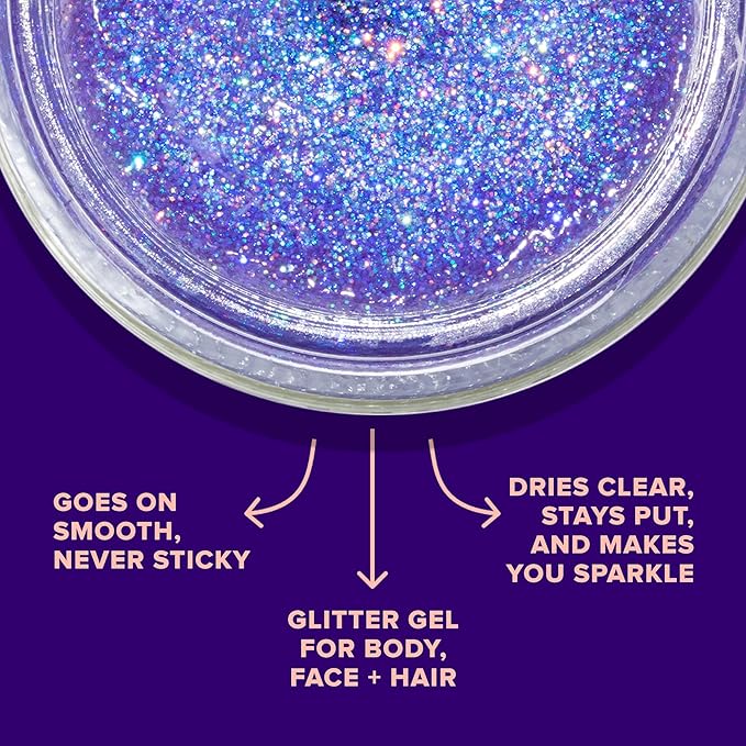 UNICORN SNOT Holographic Face Glitter & Body Glitter Gel | Hair Glitter, Vegan & Cruelty-Free, 1.7 oz Purple Glitter (UV)