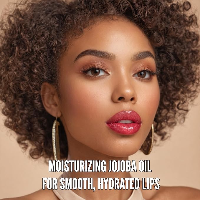 Mynena Rosy Terracota Shimmer Lip Gloss | Non-Sticky Lightweight Topper | High-Shine Iridescent Sparkle | Layerable Demi-Sheer Finish | Paraben-Free & Cruelty-Free | Nora