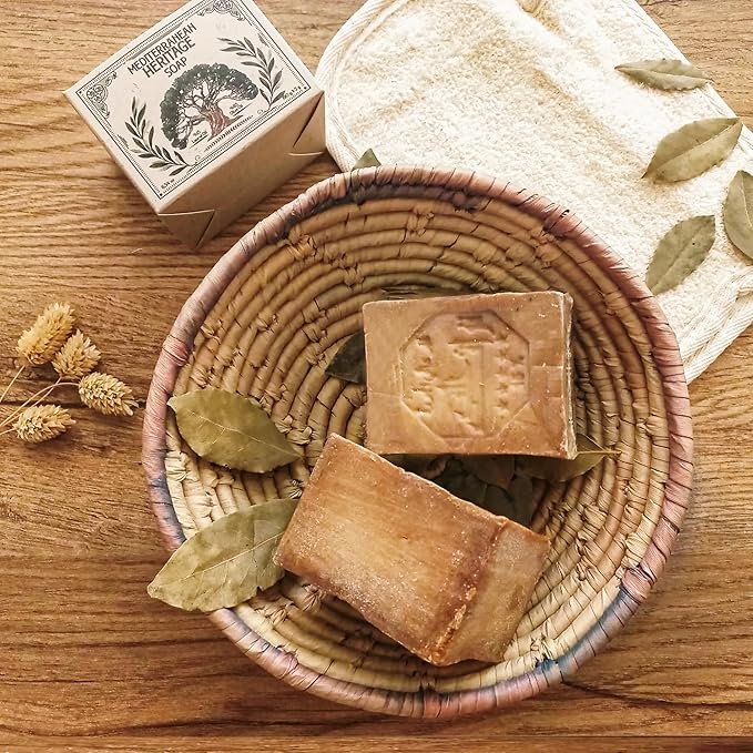 Aleppo Soap Bar – 100% Natural Olive & Laurel Oil for Sensitive Skin, Hair, Face & Body – Handmade, Vegan, Chemical-Free