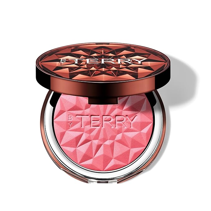 By Terry Tea To Tan Blush Powder - Organic Black Tea and Shea Butter Infused Blush for Cheeks - Vegan Skincare Face Makeup - N3 Pink Passion - 0.24 oz