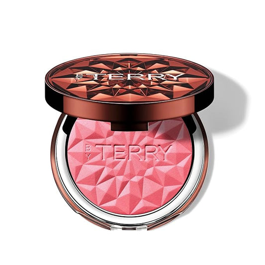 By Terry Tea To Tan Blush Powder - Organic Black Tea and Shea Butter Infused Blush for Cheeks - Vegan Skincare Face Makeup - N3 Pink Passion - 0.24 oz