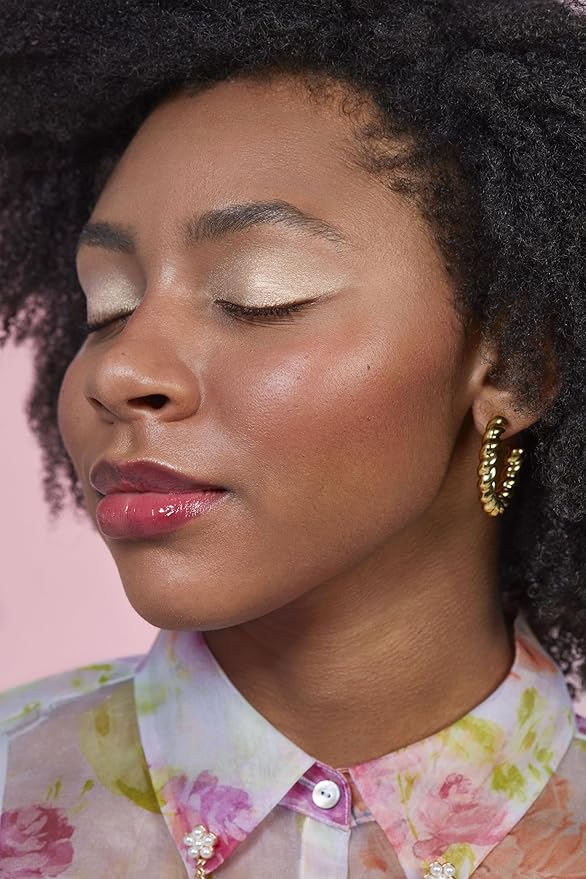 Winky Lux Rose Petal Liquid Eyeshadow, Longwear, Buildable, High-Pigment, Blendable, Crease-Proof, with Hydrating Vitamin E & Mango Seed Butter, Clean Beauty, Cruelty-Free, Vegan, Magnolia Shimmer