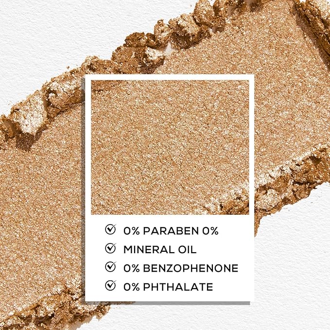 MAKI YIKA Gold Crème Eyeshadow Single, Shimmer Dark Bronze Cream Eye Shadow palette for Women, Color Stay Long Lasting Waterproof Eye Makeup Monochrome Eyeshadows,#19