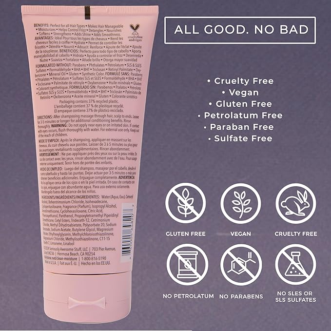 DAILY DOSE Award-Winning Deep Conditioner Hair Mask/Masque - Treatment for Dry, Damaged & Colored Treated Hair - Paraben Free, Phthalates Free, Vegan & Cruelty Free - for All Hair Types