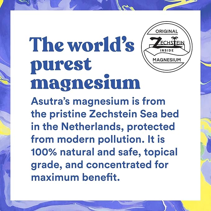 ASUTRA Magnesium Chloride Bath Flakes with Lavender, 2 lbs - for Relaxing Foot & Body Soaks, Epsom Salt Alternative, Rapid Absorption
