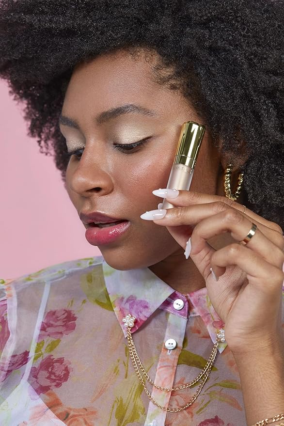 Winky Lux Rose Petal Liquid Eyeshadow, Longwear, Buildable, High-Pigment, Blendable, Crease-Proof, with Hydrating Vitamin E & Mango Seed Butter, Clean Beauty, Cruelty-Free, Vegan, Magnolia Shimmer
