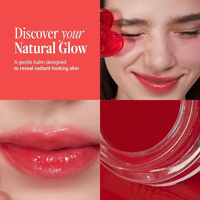 ANILLO Petal Glow Balm - Korean Tinted Lip and Cheek Balm with Volufilinsome, Hyaluronic Acid Complex & Hibiscus Collagen - Glossy and Vegan K Beauty Lip Moisturizer & Cheek Blush (0.18 oz)