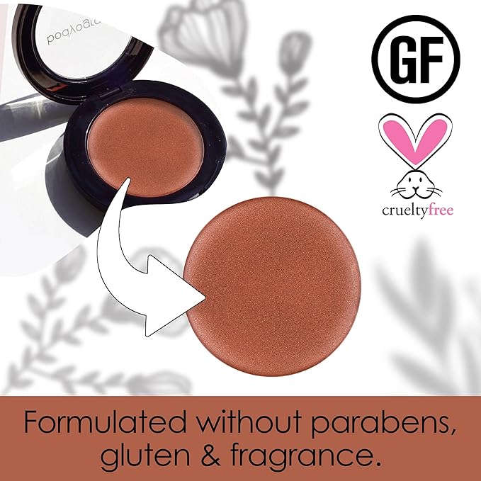 Bodyography Cream Blush for Cheeks, Navajo Gold -Golden Bronze| Lightweight, Buildable Mineral-Based Formula | Natural Flush with Crème-to-Powder Texture | Long-Wearing, Easy Blend for Radiant Skin