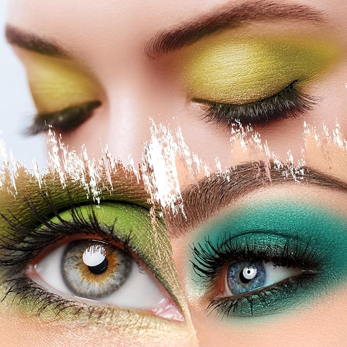 Profusion Cosmetics Emeralds 10 Shade Eyeshadow Palette – Pigmented & Blendable Green Tones, Matte & Shimmer Finishes for Versatile Eye Looks, Travel-Friendly & Cruelty Free Makeup