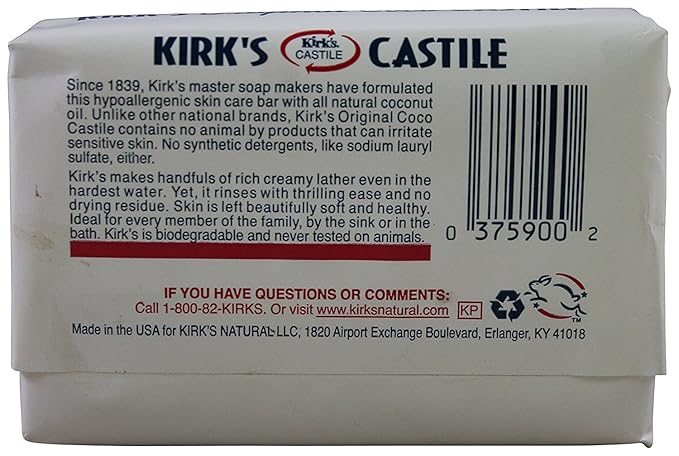Kirk'S Castile Original Coco Castile Soap 4 Ounces (Pack of 12)