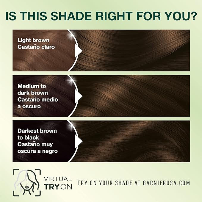 Garnier Nutrisse Ultra Crème Hair Color, Permanent Hair Dye with 100% Gray Coverage, Vegan & Cruelty-Free, 33 Darkest Golden Brown (Caramel Fudge), 1 Count