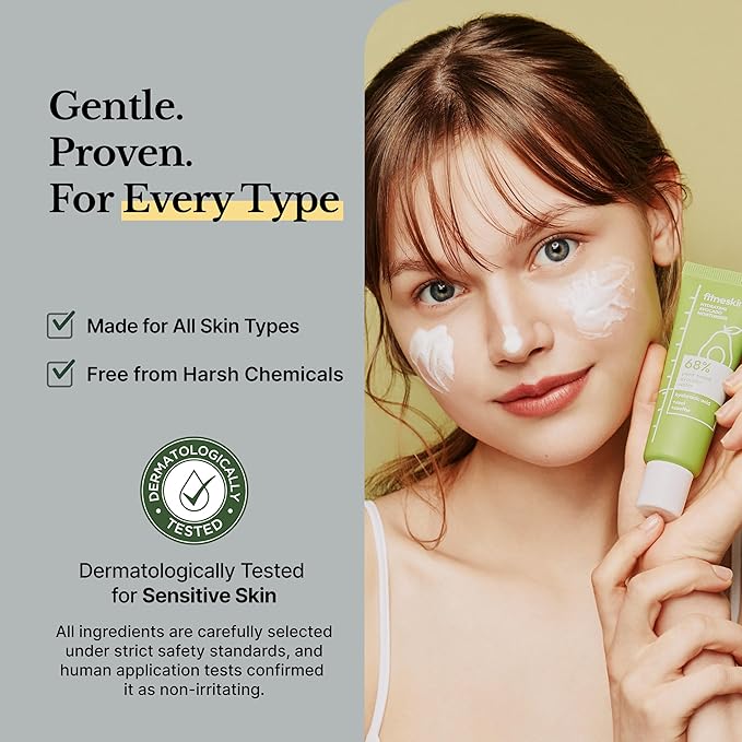 Hydrating Avocado Moisturizer, 1.7 Fl Oz (50ml) – Avocado Fruit Water + Hyaluronic Acid, Vitamin B3 & Pro-Vitamin B5 – Creamy-Soft Barrier Hydration, Fragrance-Free, Vegan Korean Skincare
