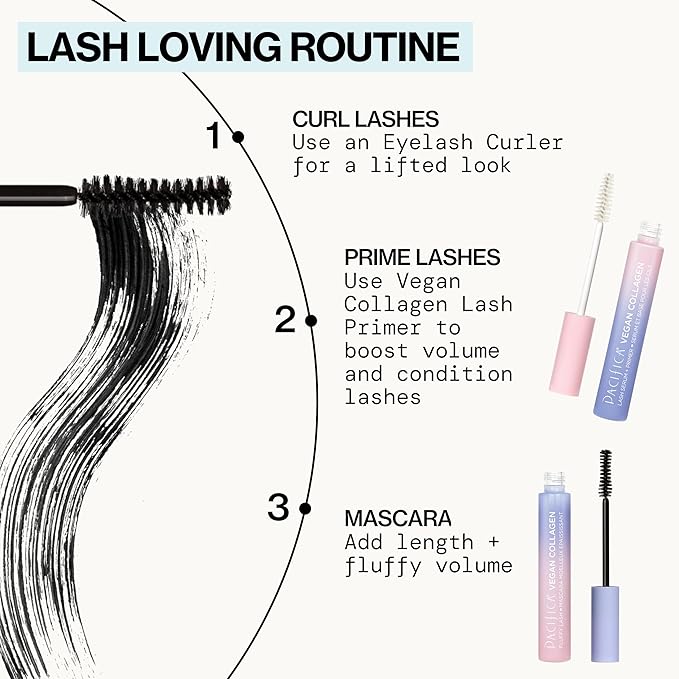Pacifica Dream Big Mascara – Black Magic 7-in-1 Lash Extending Mascara, Twist-Adjust Brush for Length & Volume, Lash Serum Infused, Vegan Ophthalmologist tested