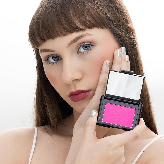 Blush Rush (Polly) - Powder Blush for Cheeks & Face with High Pigments for Shiny, Healthy Natural Finish – Buildable, Sweat Proof & Vegan
