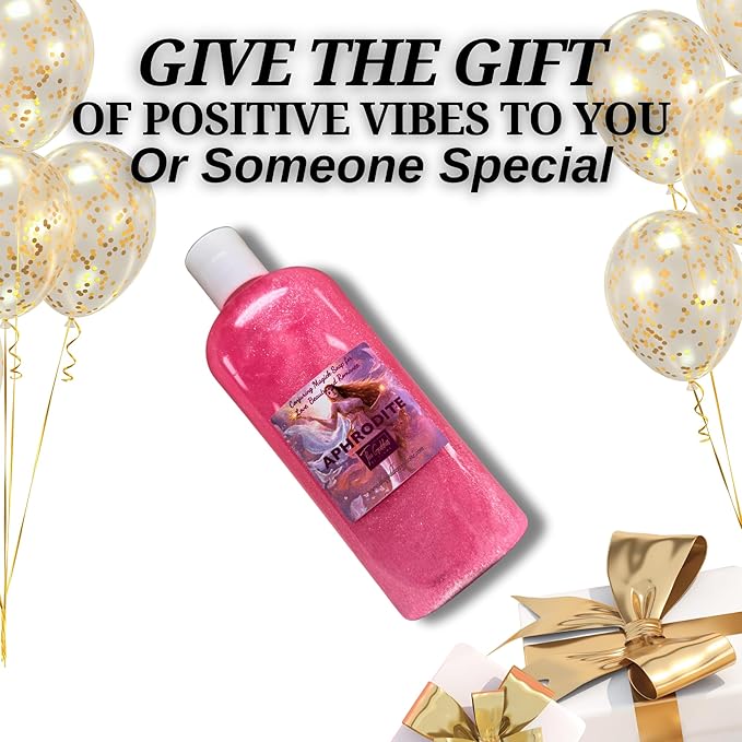 Aphrodite Shower Gel – 8 oz Handmade Body Wash for Love, Beauty & Sensual Energy – Lilac Scent – Altar-Charged Goddess Ritual Cleanser – Wiccan, Pagan, Self-Love Magick – Vegan & Sulfate-Free