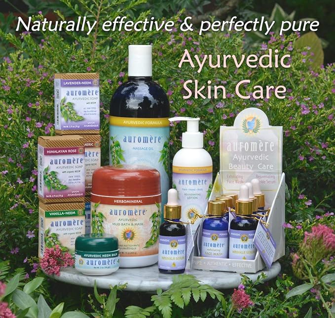 Auromere Ayurvedic Bar Soap, Lavender Neem - Eco Friendly, Handmade, Vegan, Cruelty Free, Natural, Non GMO (2.75 oz), 4 pack