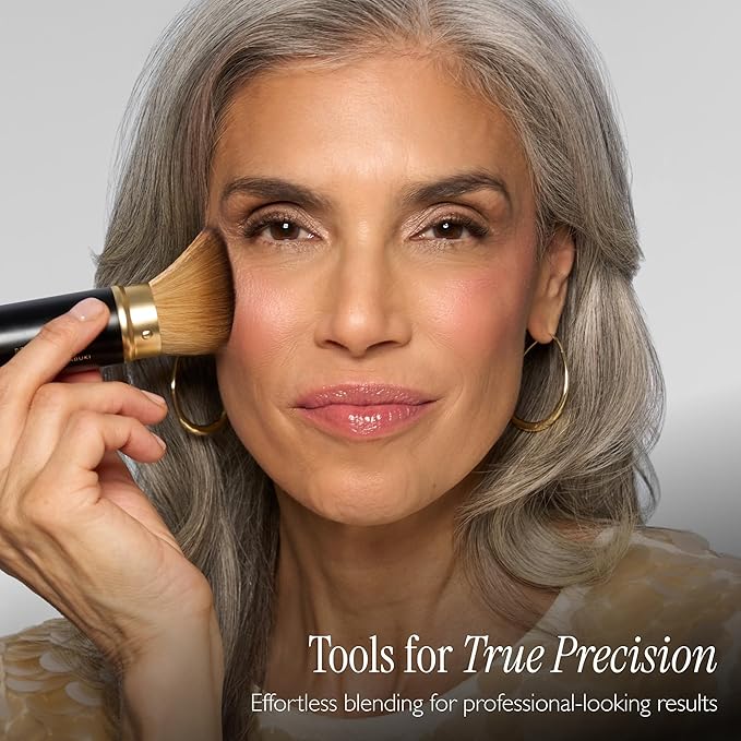 LAURA GELLER NEW YORK The Brush Vault - Ultimate Limited Edition Makeup Brush Collection - Includes Ten Must-Have Makeup Brushes for Mature Skin Makeup Application - 10 Count