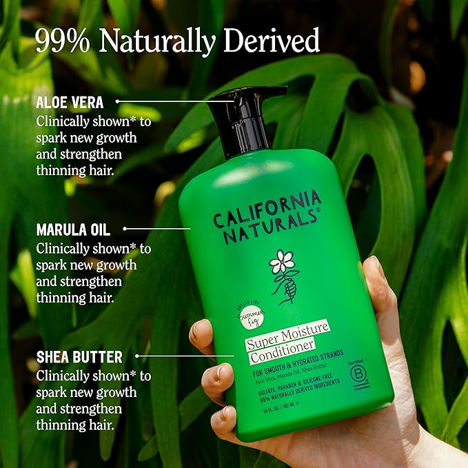California Naturals Super Moisture Conditioner for Damaged Dry Hair, Hydrating Conditioner, Scalp & Hair Care for Women & Men, Natural, Vegan, Cruelty, Paraben & Sulfate Free, Color Safe, 20 fl oz