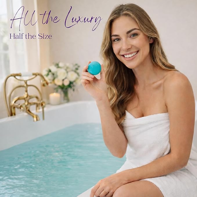EvolutionUSA Refresh Bath Bombs for Women & Kids – 24 Lush Bath Bombs Mini Sized, Organic Bathbomb Set, Women & Kids Bath Fizz, Luxury Gift for Mother’s Day, Easter, Valentines, Birthday or Self Care