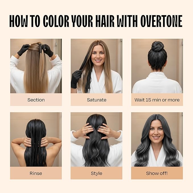Overtone Semi Permanent Hair Color Conditioner, Twilight Titanium, 8 oz, Nourishing, Damage-Free, Color Depositing Mask for All Hair Types with Shea Butter & Coconut Oil, Vegan & Cruelty-Free