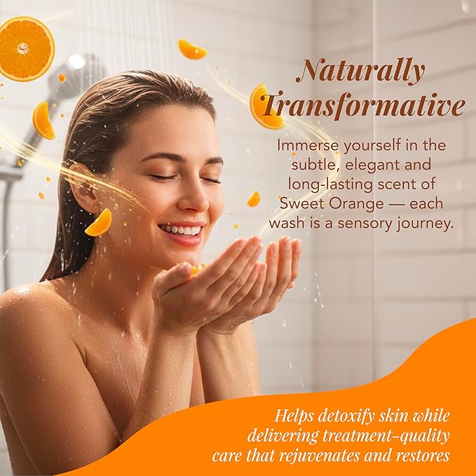 Saavy Naturals Body Scrub - Scented Salt Orange Extract, Natural Body Scrub & Vegan Exfoliating with Vitamin E, Gentle for Sensitive Skin – Made in USA – Sweet Orange (1 Pack) - 12 oz