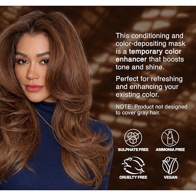 IGK Electric Bronze Color Depositing + Conditioning Hair Mask | Brilliant Bronze - Caramel Mocha Tones | Hydrating Semi-Permanent Gloss Toner Treatment