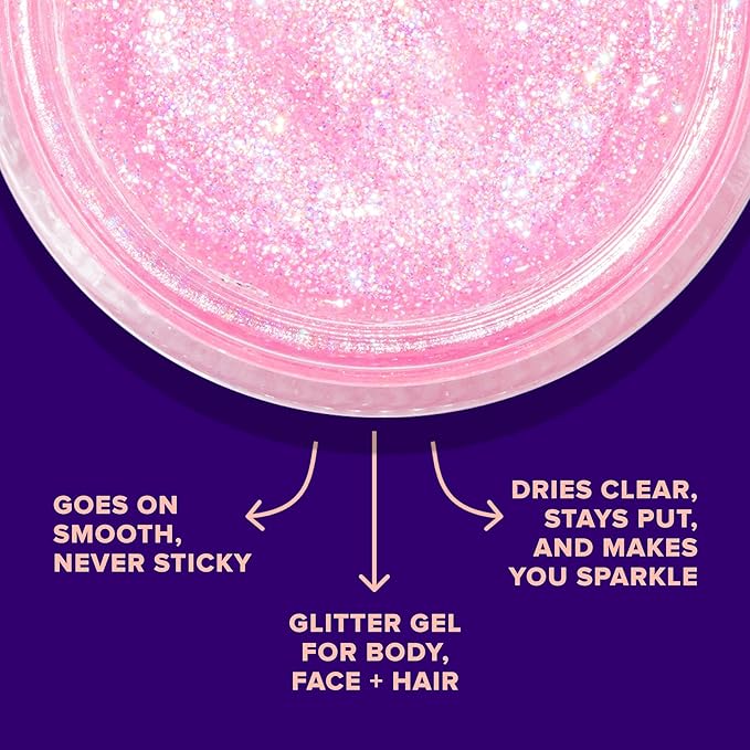 UNICORN SNOT Holographic Face Glitter & Body Glitter Gel | Hair Glitter, Vegan & Cruelty Free, 1.7 oz Pink Glitter (Flamingo)