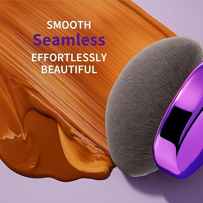 Beauty Blend Blur Body Self Tanning Brush | Large Kabuki Brush for Makeup, Foundation, Body Glow, Bronzer & Leg Makeup Vegan(purple)