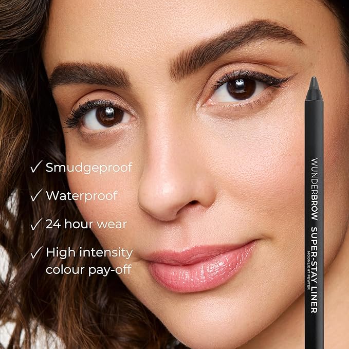 Wunderbrow Super Stay Eyeliner Pencil, Waterproof and Smudge-Proof, Shade: Moonlight Pewter