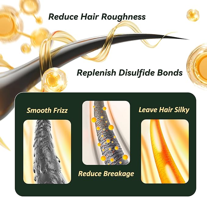 Botanical Hair Oil for Dry & Damaged Hair, Lightweight Leave-In Hair Serum with Heat Protection, Frizz Control, Shine & Split End Care, Vegan & Cruelty-Free, Paraben & Sulfate Free (2 fl oz)