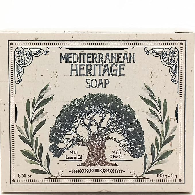 Aleppo Soap Bar – 100% Natural Olive & Laurel Oil for Sensitive Skin, Hair, Face & Body – Handmade, Vegan, Chemical-Free
