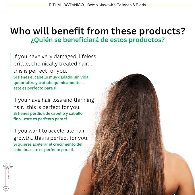 Ritual Botánico Keratina Orgánica | Treatment to Straighten, Repair and Relax Hair | All Natural, Organic & Vegan Ingredients | Product of Colombia (MASK)
