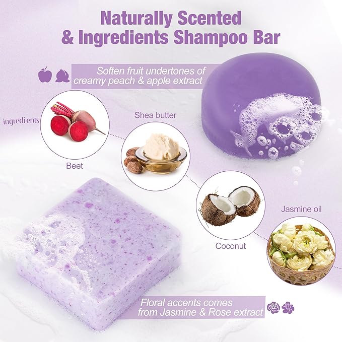 Leafinty Shampoo and Conditioner Set | Bar Shampoo and Conditioner for Blonde Brown and Gray Hair| Vegan & Natural | Shampoo Bar | Shampoo and Conditioner 6.7oz (Sundazed Scent)