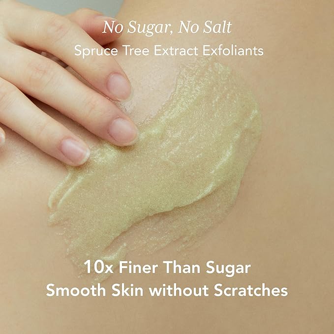 WHIPPED VEGAN SCRUB 210g (7.40 oz) – Soft as Gelato Texture, Enriched with Ceramide, Shea Butter & Niacinamide | 10x Finer than Sugar Scrubs | for Face & Body (Mugtree(Mugwort + Teatree))