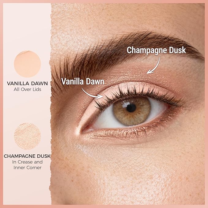 exmiloo Eyeshadow Stick – Dual-Ended Cream Eyeshadow Stick with Matte & Shimmer Shades, Long-Lasting Matte Eye Shadow for Easy Application (Sunrise Latte)