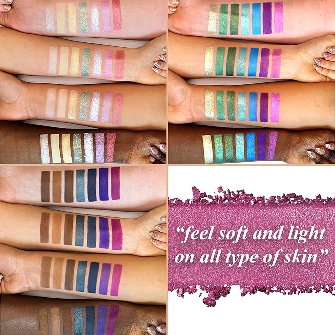 Profusion Cosmetics Wanderlust 21 Shades Eyeshadow Palette – Richly Pigmented Matte & Shimmer Finishes with Blending Brush, Long-Wearing, Travel-Friendly, Vegan & Cruelty-Free Makeup Set