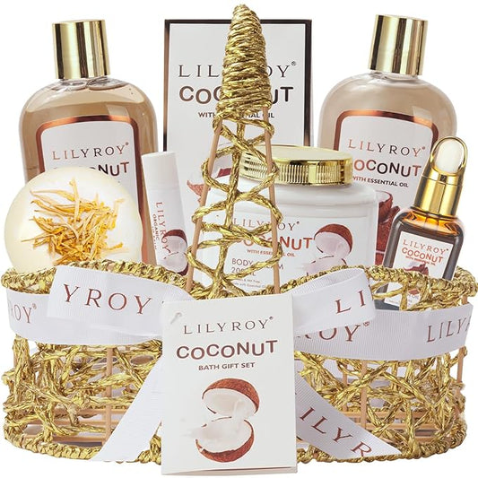 Mothers Day Gifts for Women - 8-Piece Luxury Bath & Body Gift Set for Women and Men Self Care Kit Spa Gift Baskets | Valentines Day Gifts, Birthday, Christmas Gift, All Occasion Present for Mom
