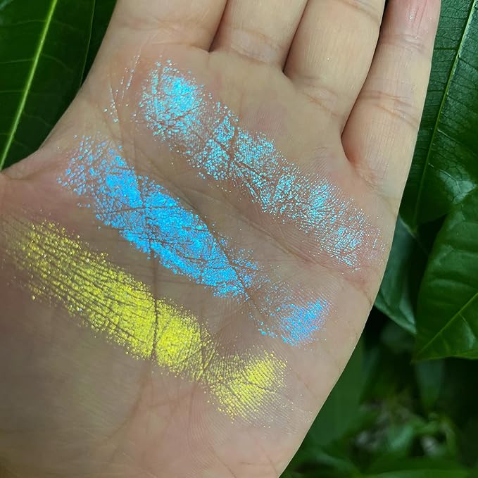 Professional super multi-chrome 9 color eyeshadow palette,long-lasting and handmade chameleon eyeshadow,100% Vegan and Cruelty Free with special colors,Super Smooth and Highly Pigmented (#02)