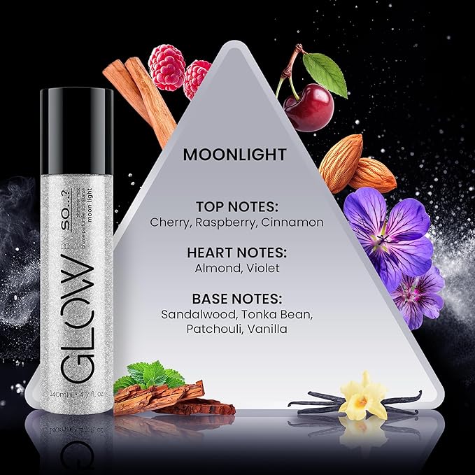 So…? Glow Shimmer Mist - Body Spray for Women - Fruity, Gourmand Notes - Adds Sparkle and Fragrance - Vegan Body Mist - Moonlight - 4.7 oz