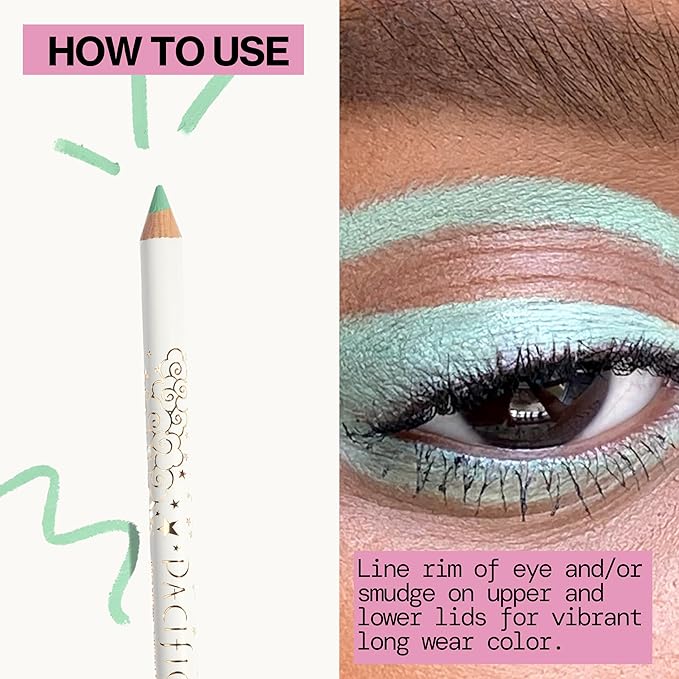 Pacifica Waterproof Eyeliner Pencil – Pastel Mint Green Liner Longwear, Smudge-Proof, Eye Liner Eye Makeup Vegan & Cruelty-Free Ophthalmologist Tested