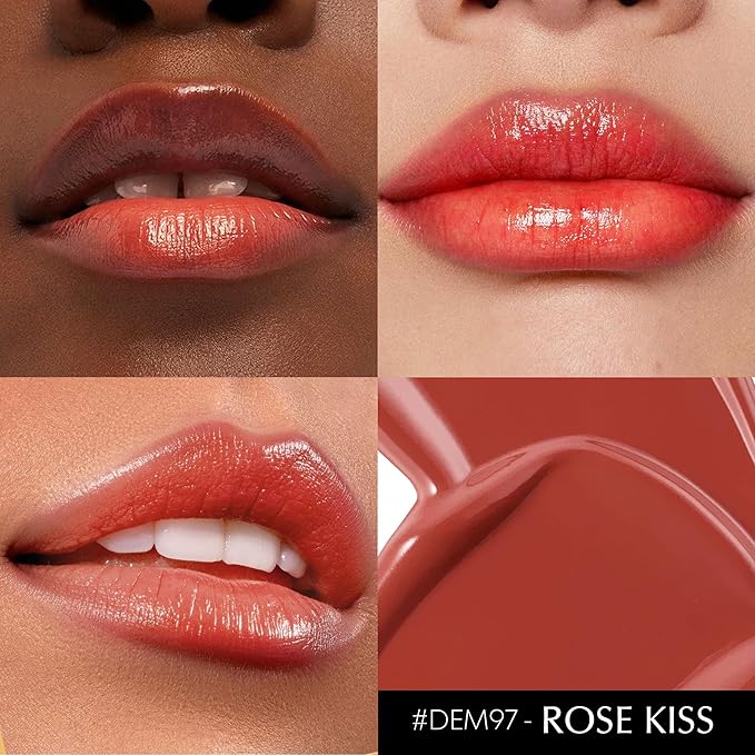 Nude Pink Lipstick for Women Hydrate Lipstick Glossy Moisture Lip Gloss Sheer-Medium Coverage Shine Tinted Lip Balm for Dry Lips, DM97 RoseNude