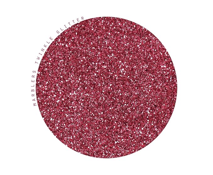 MARBLERS Twinkle Face & Body Glitter [Crimson Pink] 0.18oz (5g) | Fine | Non-Toxic | Vegan | Cruelty-Free | Festival, Rave & Party Makeup | Eye, Hair, Nail Polish, Eyeshadow | Nail Art | Gel Nail
