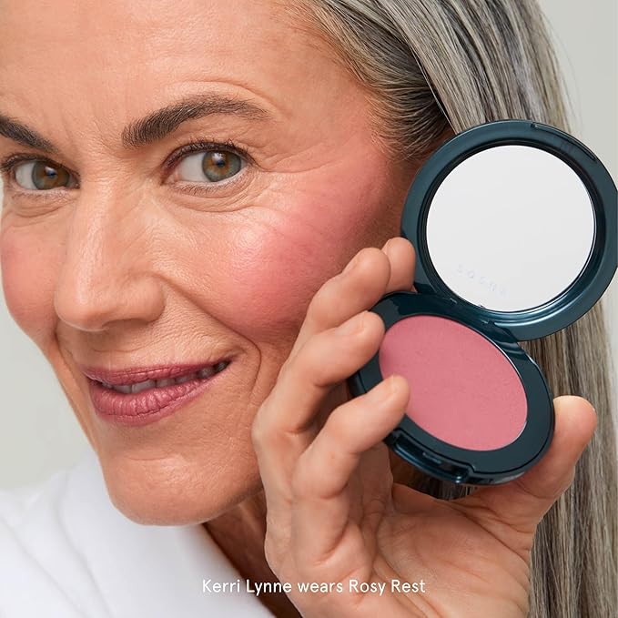SOSHE Beauty - Blurring Pillow Blush Refill | Featherlight, Cushiony, Cream to Powder Formula | Squalane, Cucumber Seed Extract, Ashwagandha Root | Vegan, Clean, Cruelty-Free (Rosy Rest, Dusty Pink)