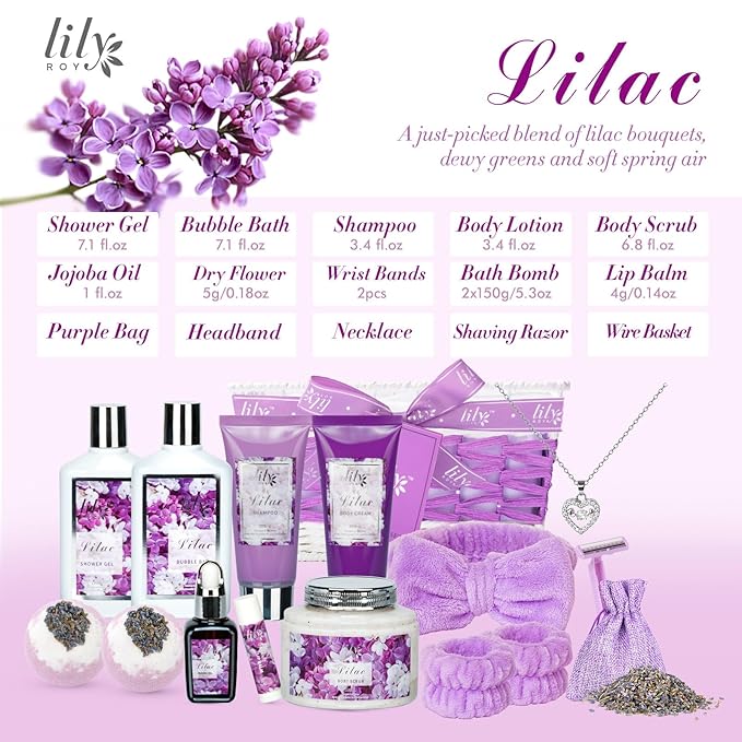 Mothers Day Gifts for Women 17-Piece Bath and Body Gift Set for Mom - Luxury Spa Gift Basket, Pampering Bath Set | Valentines Day, Birthday Gifts, Christmas Perfect Holiday Gift for Her