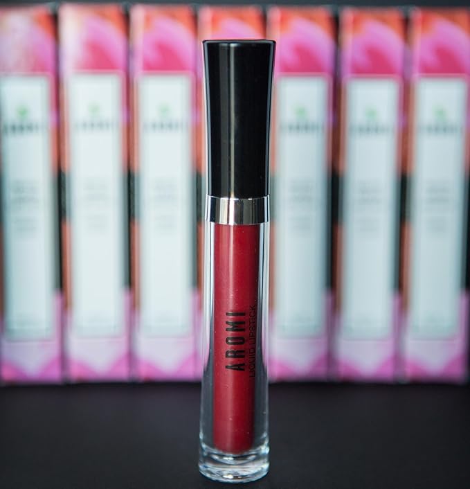 Aromi True Red Matte Liquid Lipstick | Bold Red Lip Color with Blue Undertones, Smudge Proof, Long Lasting, Vegan and Cruelty-free (Flamenco Red) | Made in USA, Small Batch, Highly Pigmented, Waterproof, Handmade