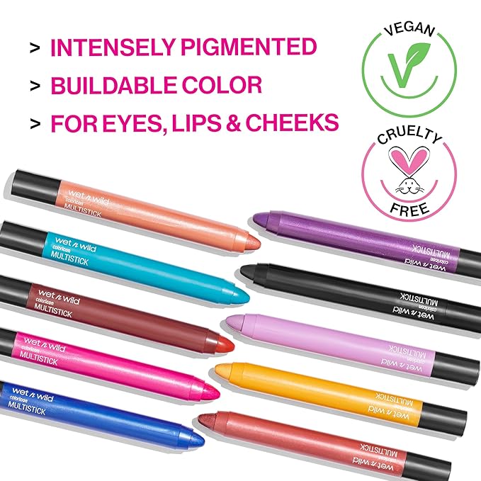 wet n wild Color Icon Cream Eyeliner Eyeshadow Multi-Stick, Moisturizing, Nourishing Velvety Cream-to-Powder Buildable & Blendable Formula, Cruelty-Free & Vegan - Born To Flirt (Pack of 2)