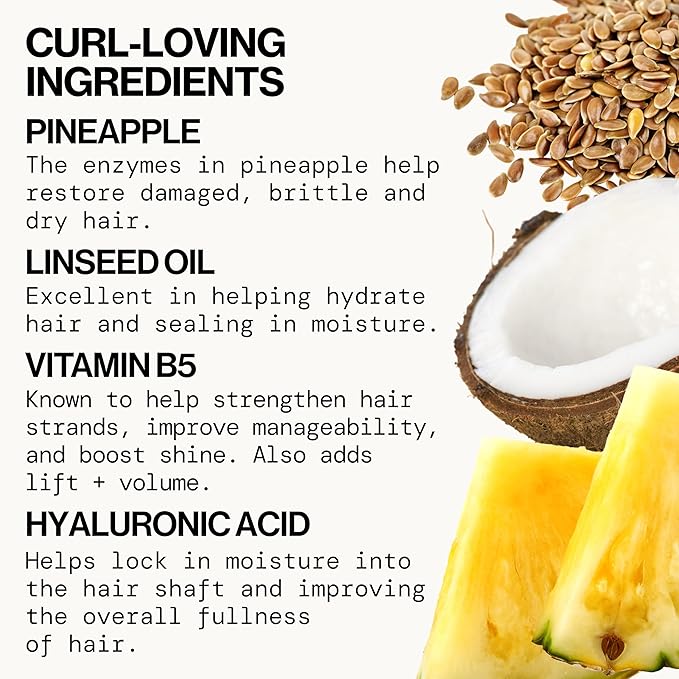 Pacifica Pineapple Curls Refresher Mist-Curl Refresher Spray, with Hyaluronic Acid, Vitamin B5 & Plant Oils, Vegan & Dermatologist Tested Curly Hair Products and Wavy Hair Products-4 Fl Oz(Pack of 2)