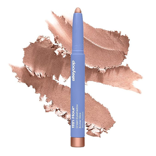 ALLEYOOP 11th Hour Waterproof Cream Eyeshadow Stick – Long-Lasting Eye Shadow Pencil & Eyeliner, Cream to Powder Stick & Highlighter – Smudge-Proof Eyeshadow Shimmer, Soft Copper Shimmer