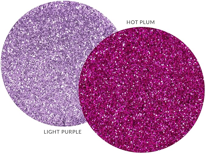 MARBLERS Twinkle Face & Body Glitter Duo [Hot Plum & Light Purple] 0.36oz (10g) | Non-Toxic | Cruelty-Free | Eyeshadow, Nail Polish, Nail Art | Festival, Rave & Party Makeup | Nail Art | Gel Nail